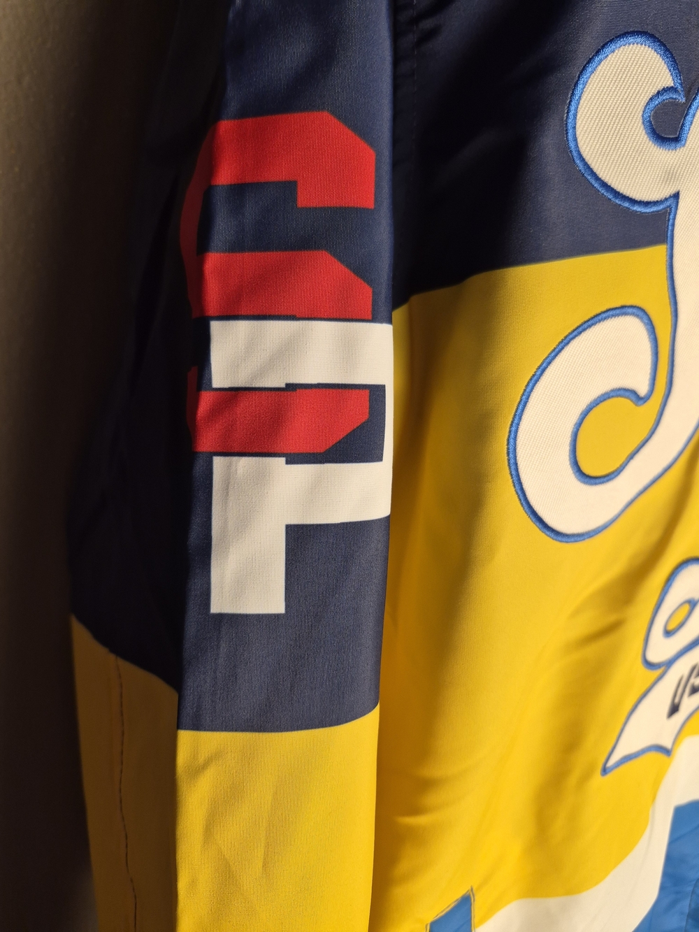 South Pole Colorblock Windbreaker Jacket - Navy/Yellow/Blue - Picture 3 of 7